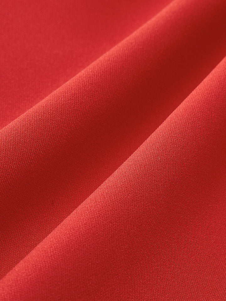 Robe Col Montant Minimaliste Lisse