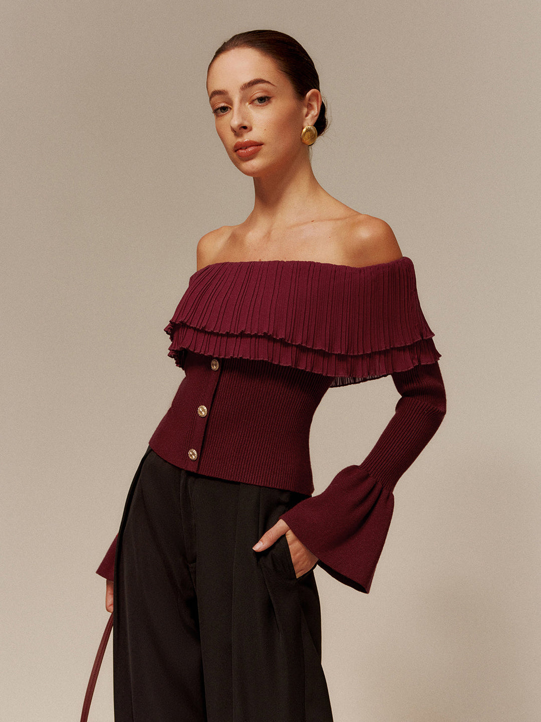 Puis-terme Volanté Foulard Coupe Pull