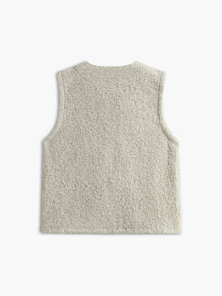 Gilet à col rond avec nœud devant