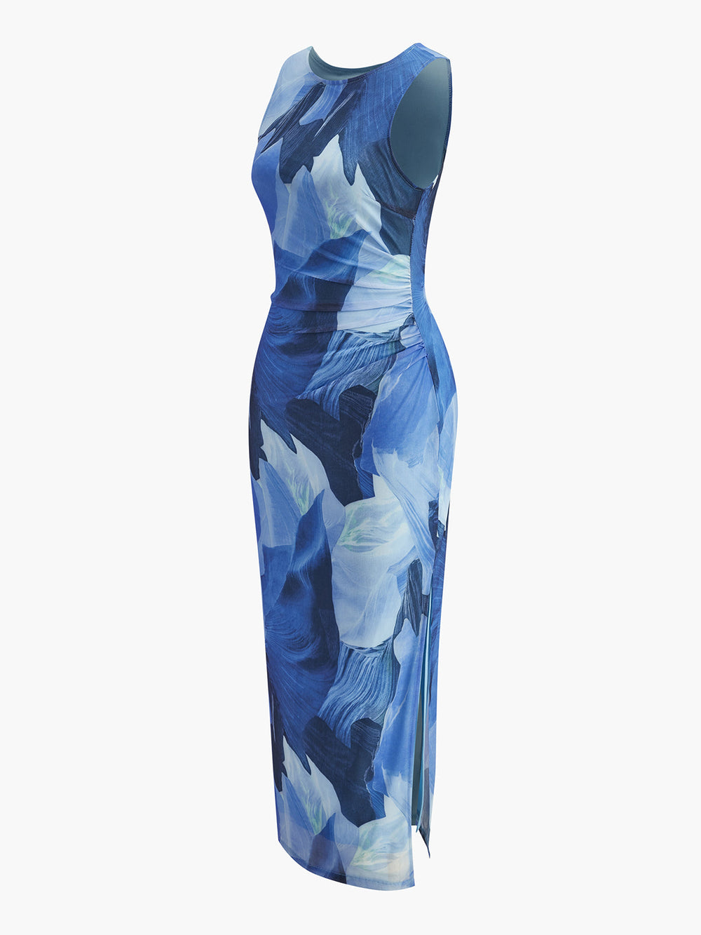 Robe sans manches à imprimé floral