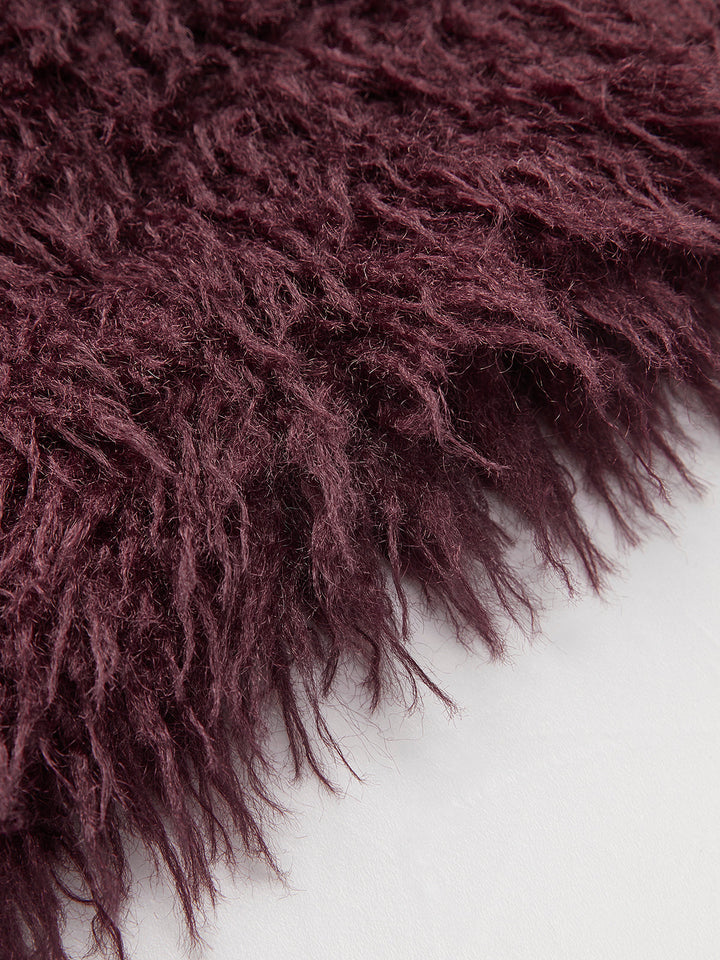 Manteau Court en Fausse Fourrure Douce
