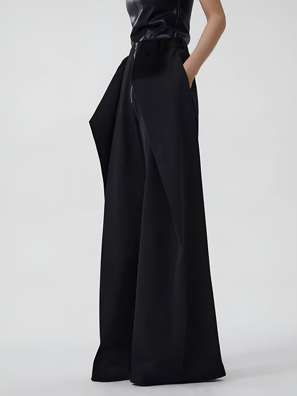 Pantalon simple à fermeture éclair