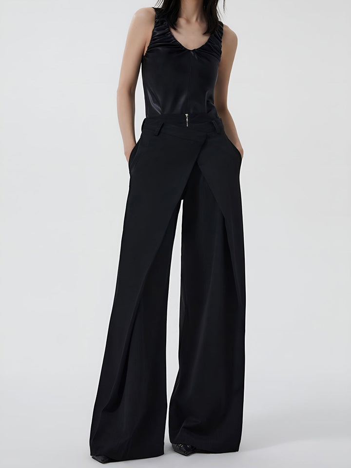 Pantalon simple à fermeture éclair