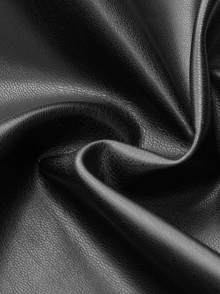 Jupe Midi Fausse Cuir à Fente