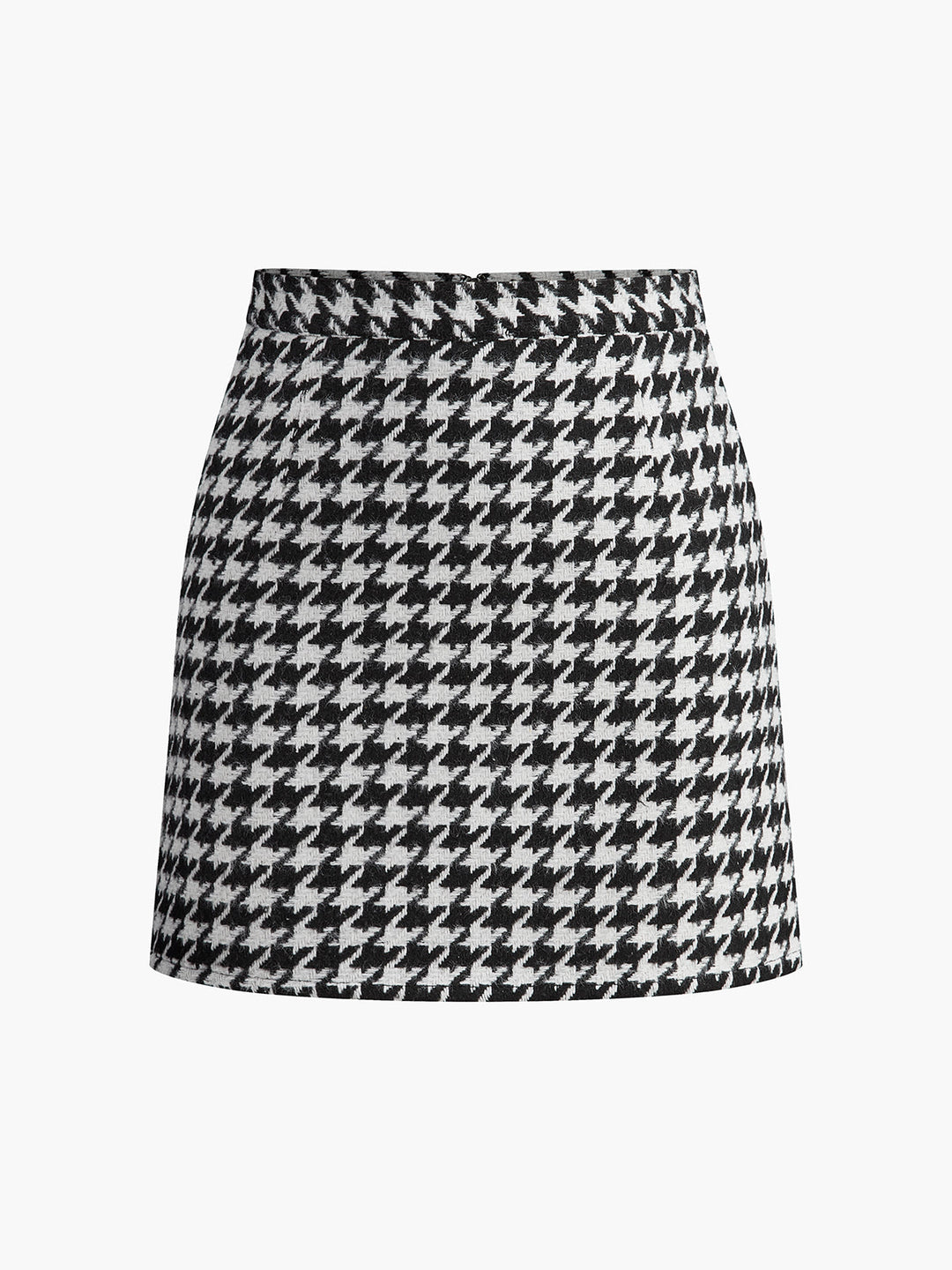 Mini-jupe à carreaux en tweed