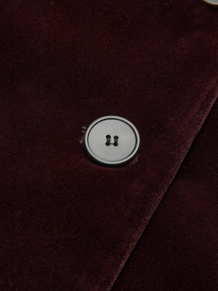 Blazer Court en Velours à Revers