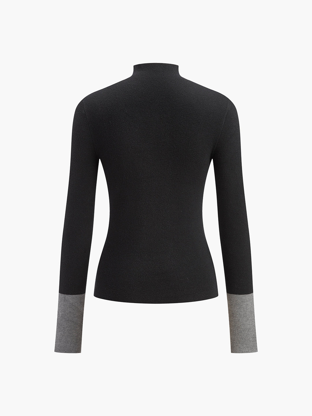Haut en tricot avec poignets contrastants