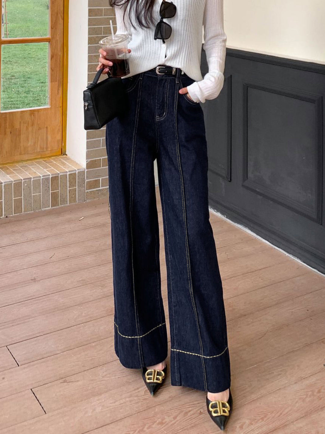 Jean Large Jambe en Denim