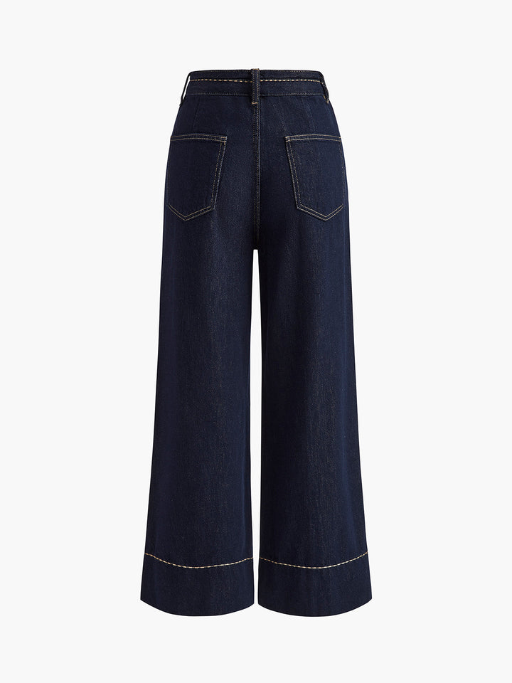 Jean Large Jambe en Denim