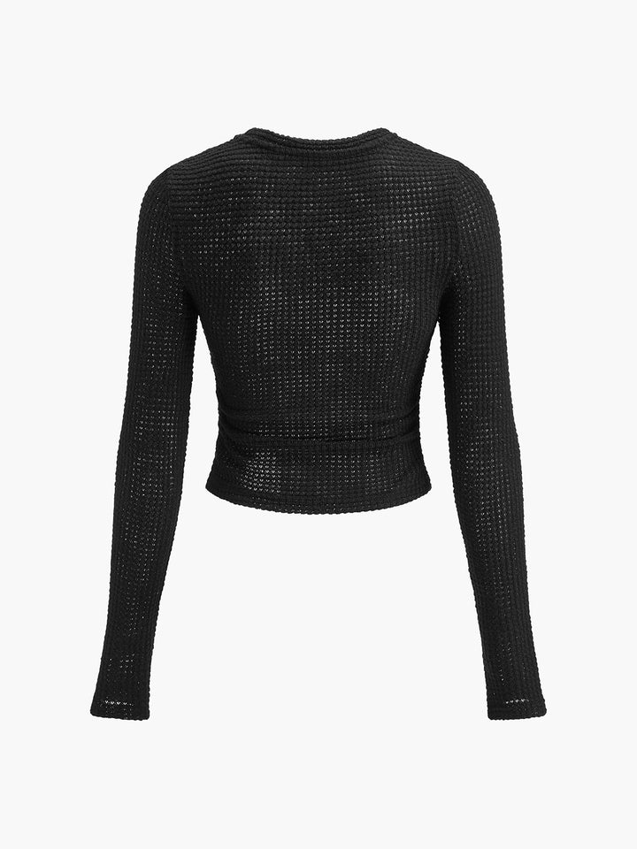 Pull Col Nid Mailles Lisses Coupe Ajustée
