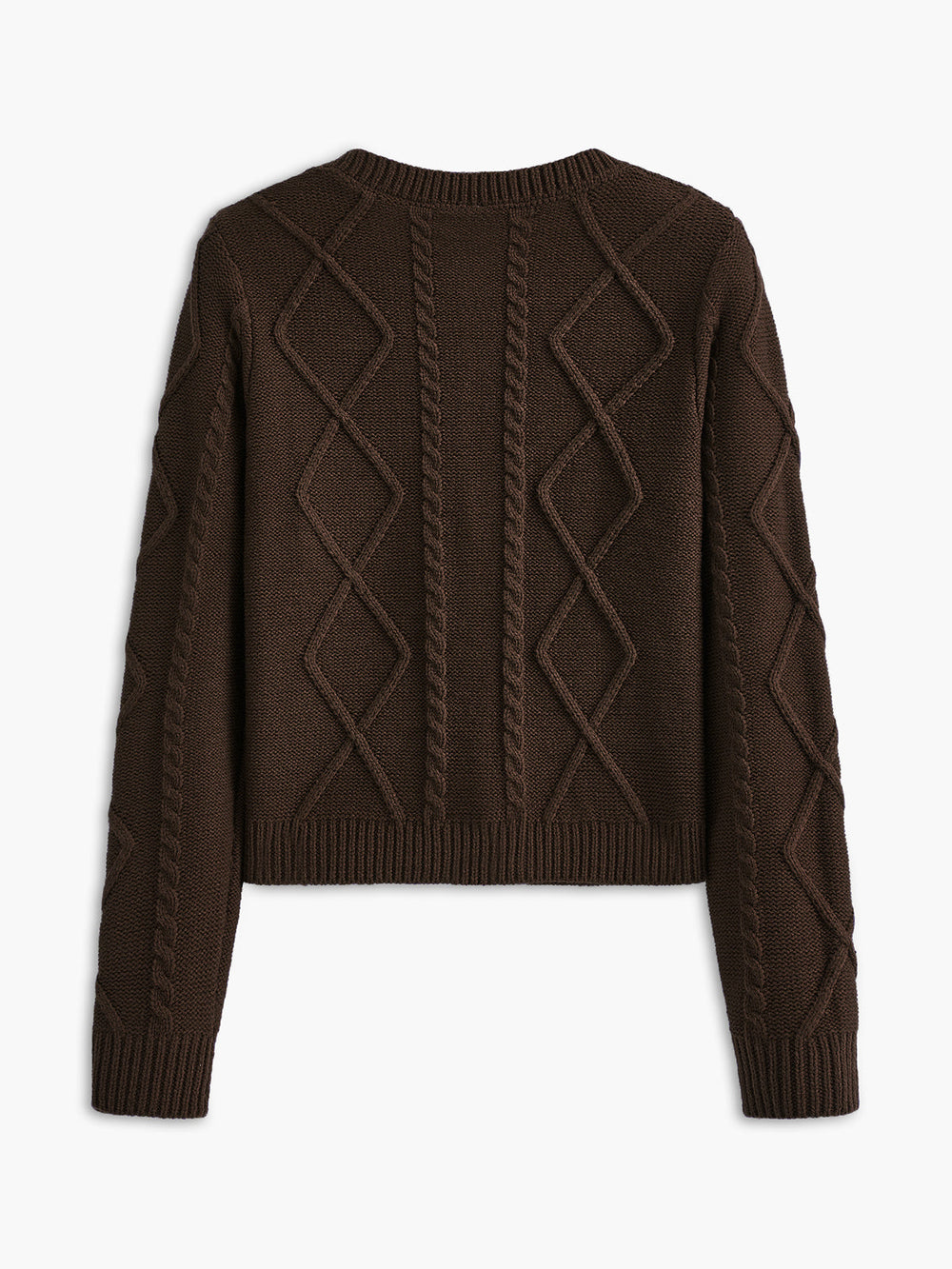 Haut en tricot torsadé avec devant volanté