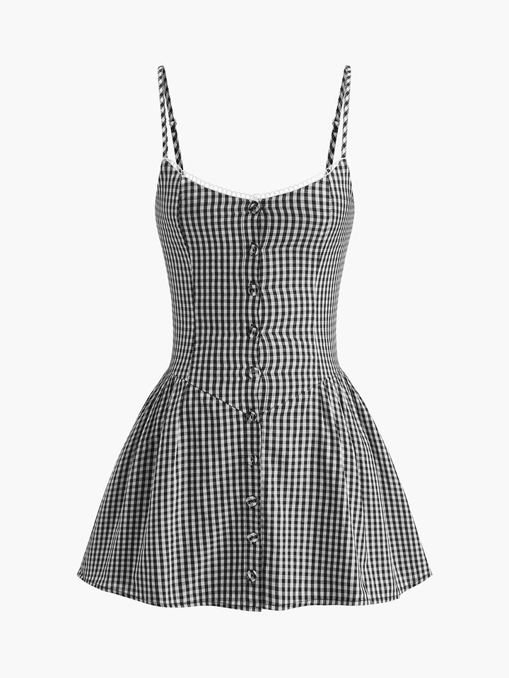 Robe Cami à Boutons Plissés