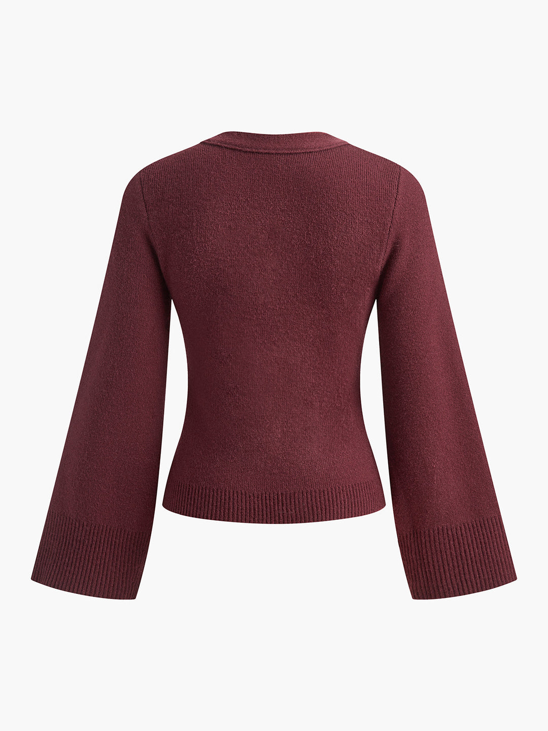 Cardigan Boutonné à col en V et Fente