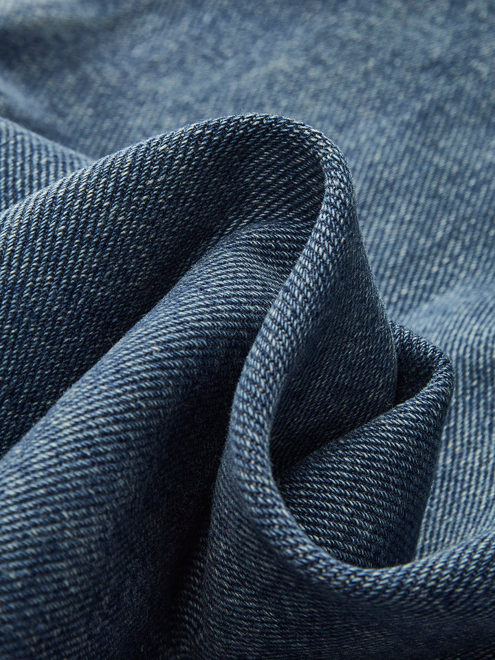 Jeans Larges Vintage Délavés Taille Basse