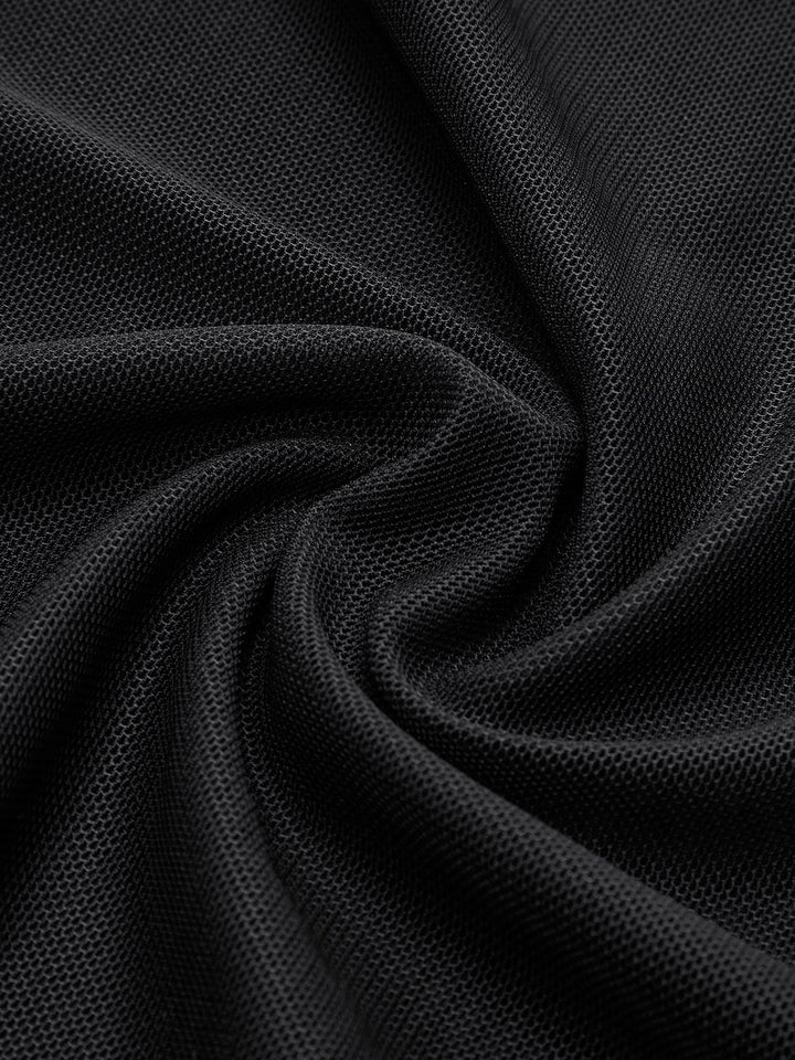 Robe en maille imprimée à col montant