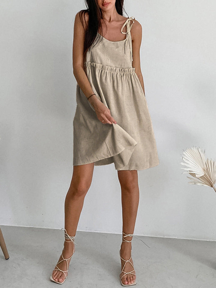 Robe Courte à Épaules Nouées Levanzo