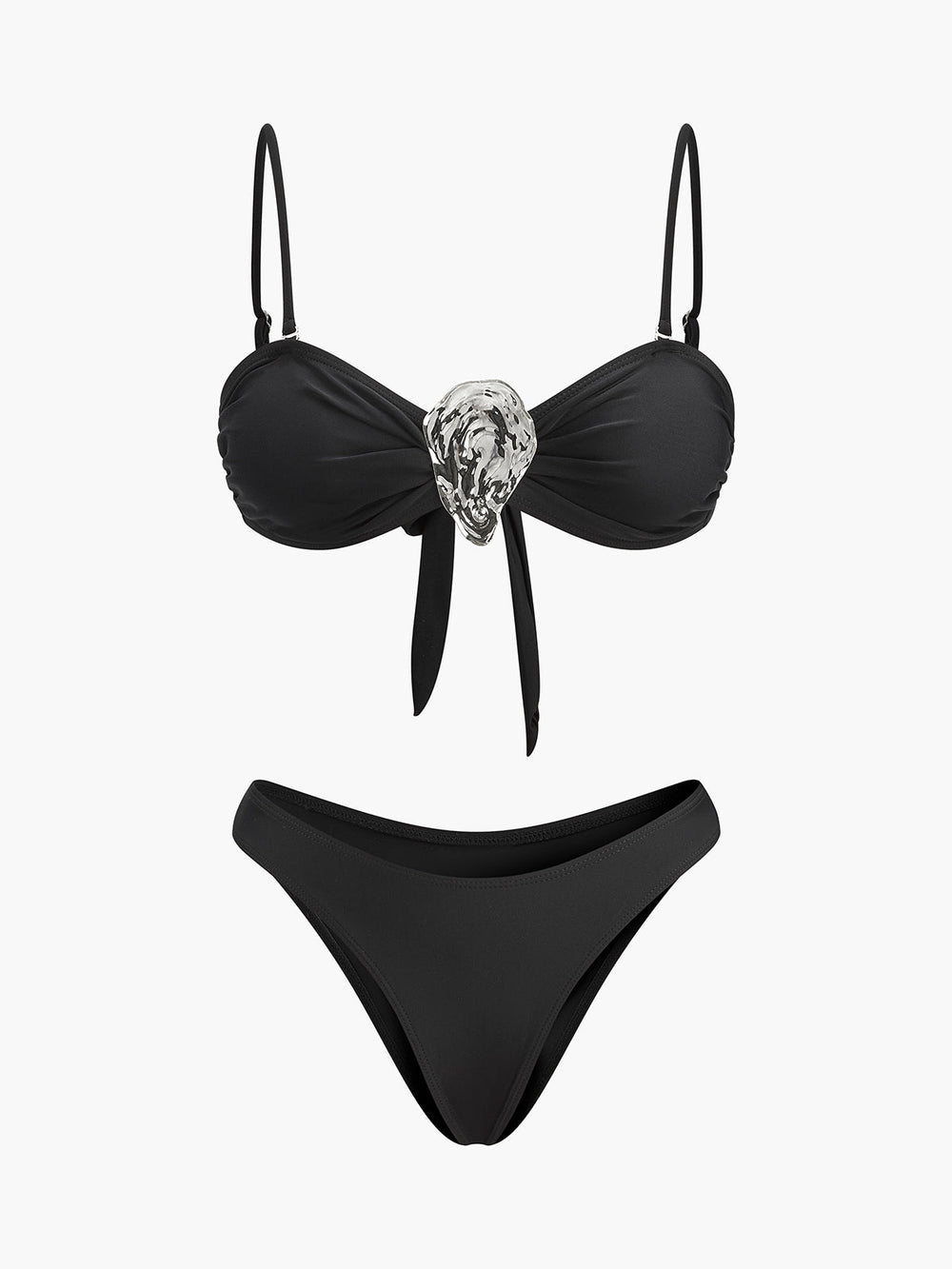 Ensemble Bikini à Liens Métalliques