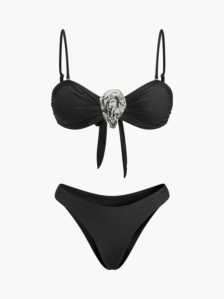 Ensemble Bikini à Liens Métalliques