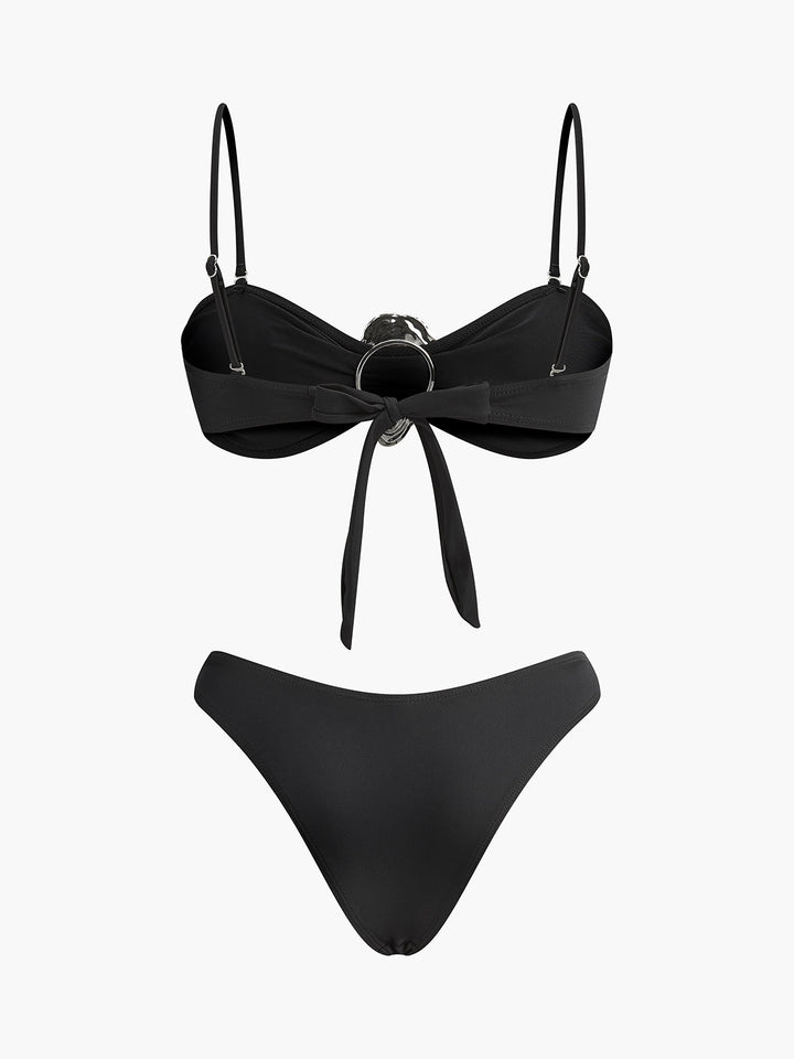 Ensemble Bikini à Liens Métalliques
