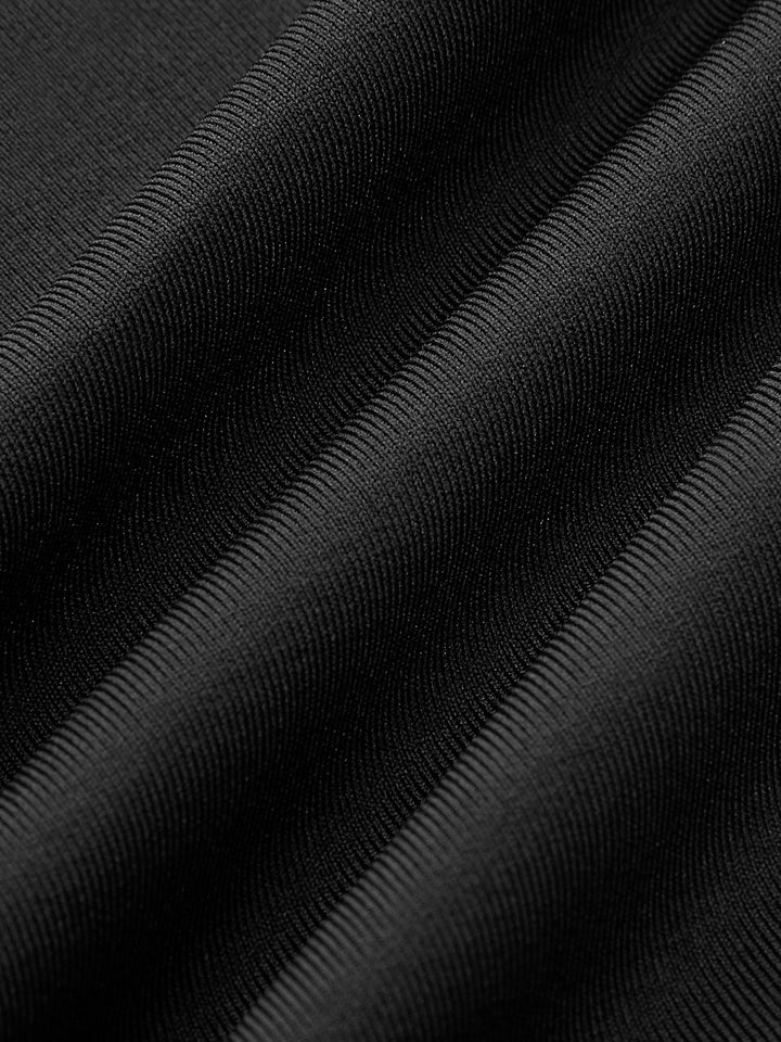 Robe Longue Plissée à Col Montant
