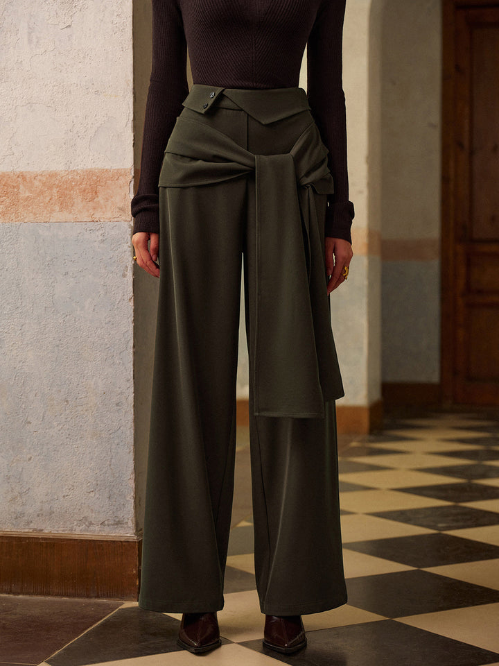 Pantalon Noué Mi-Taille
