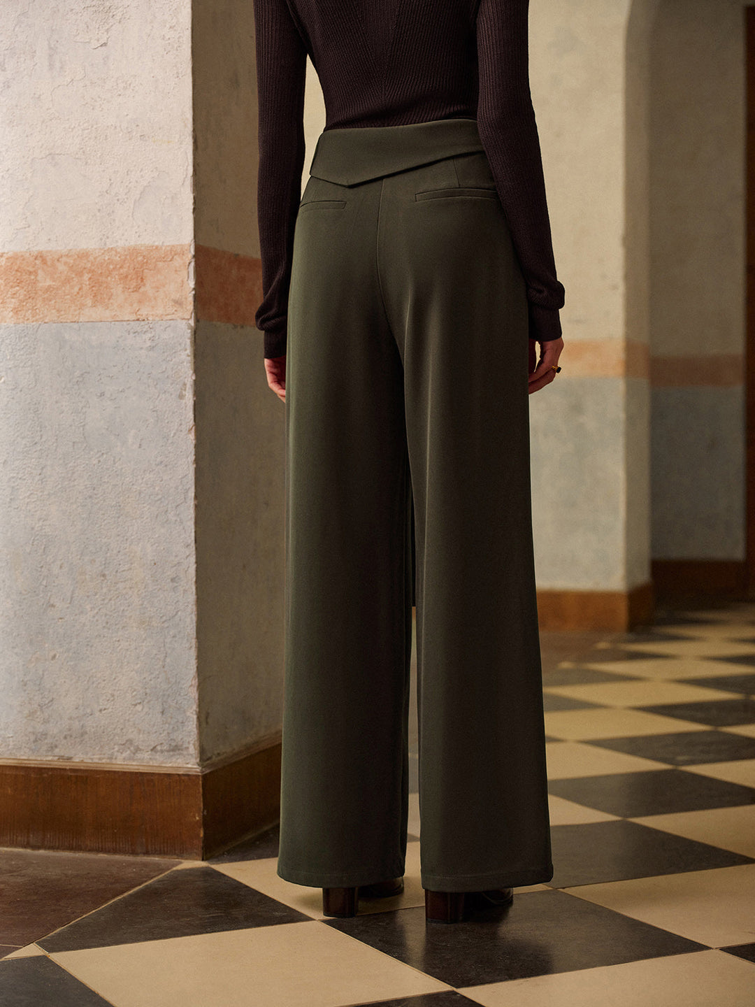 Pantalon Noué Mi-Taille