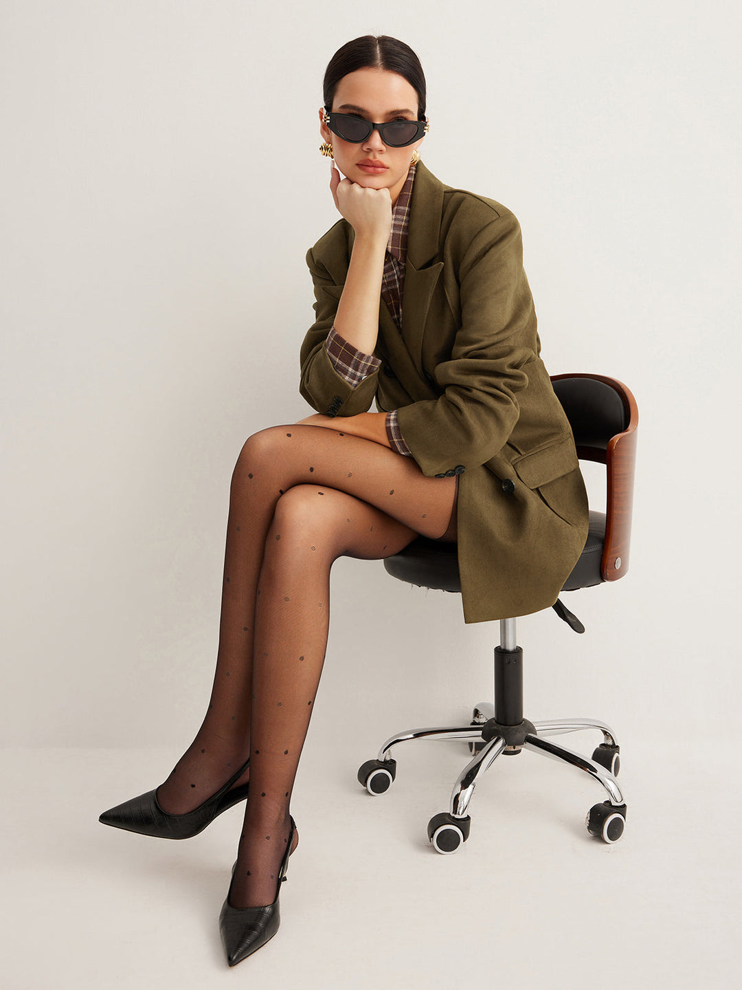 Blazer à Fente Arrière en Daim