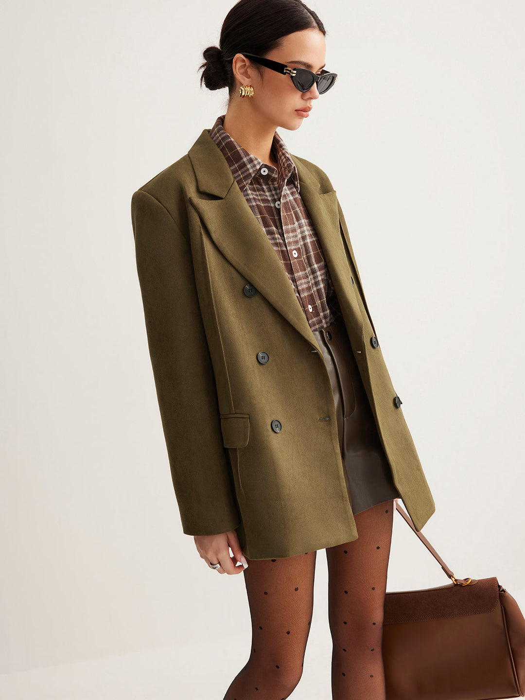 Blazer à Fente Arrière en Daim