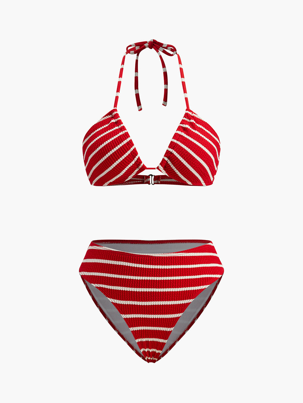 Bikini à Rayures avec Short Assorti