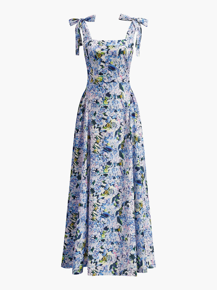 Robe à bretelles avec imprimé floral