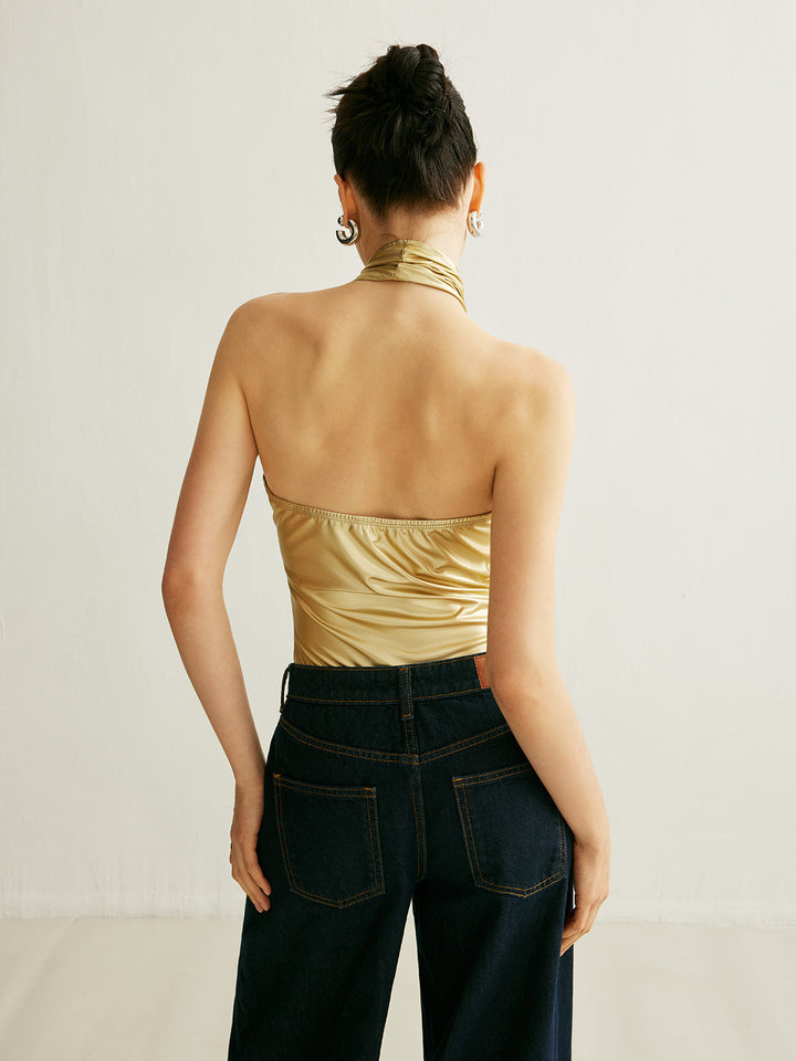Bodysuit Dos Nu Dans Le Dos En PU