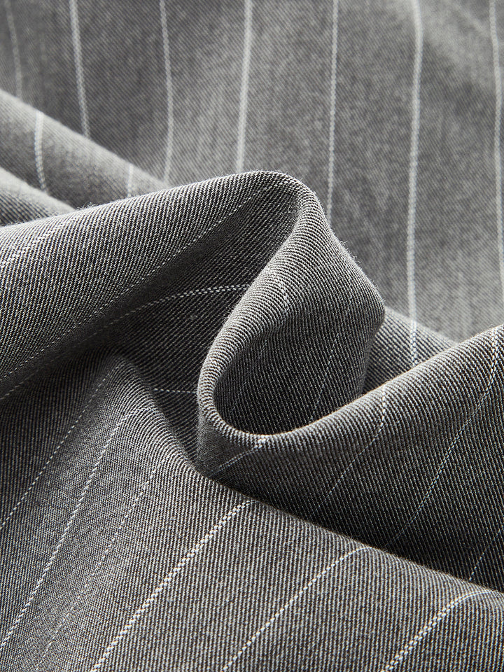 Chemise Asymétrique à Rayures Color Block