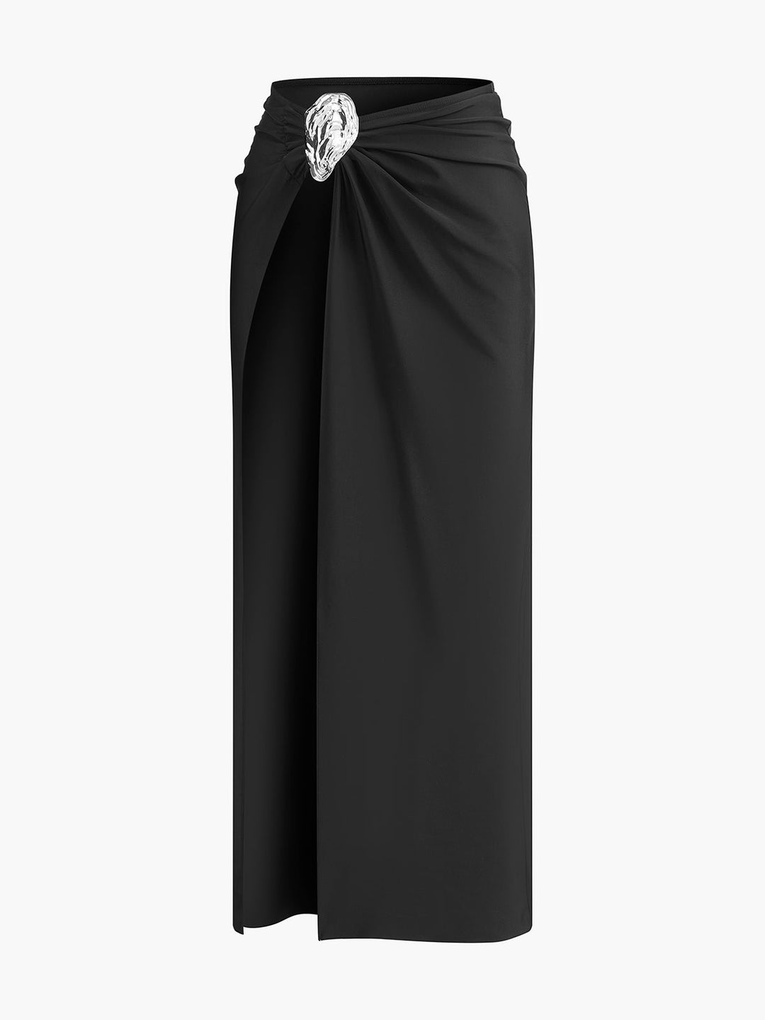 Jupe Sarong à Effet Torsadé Métallique