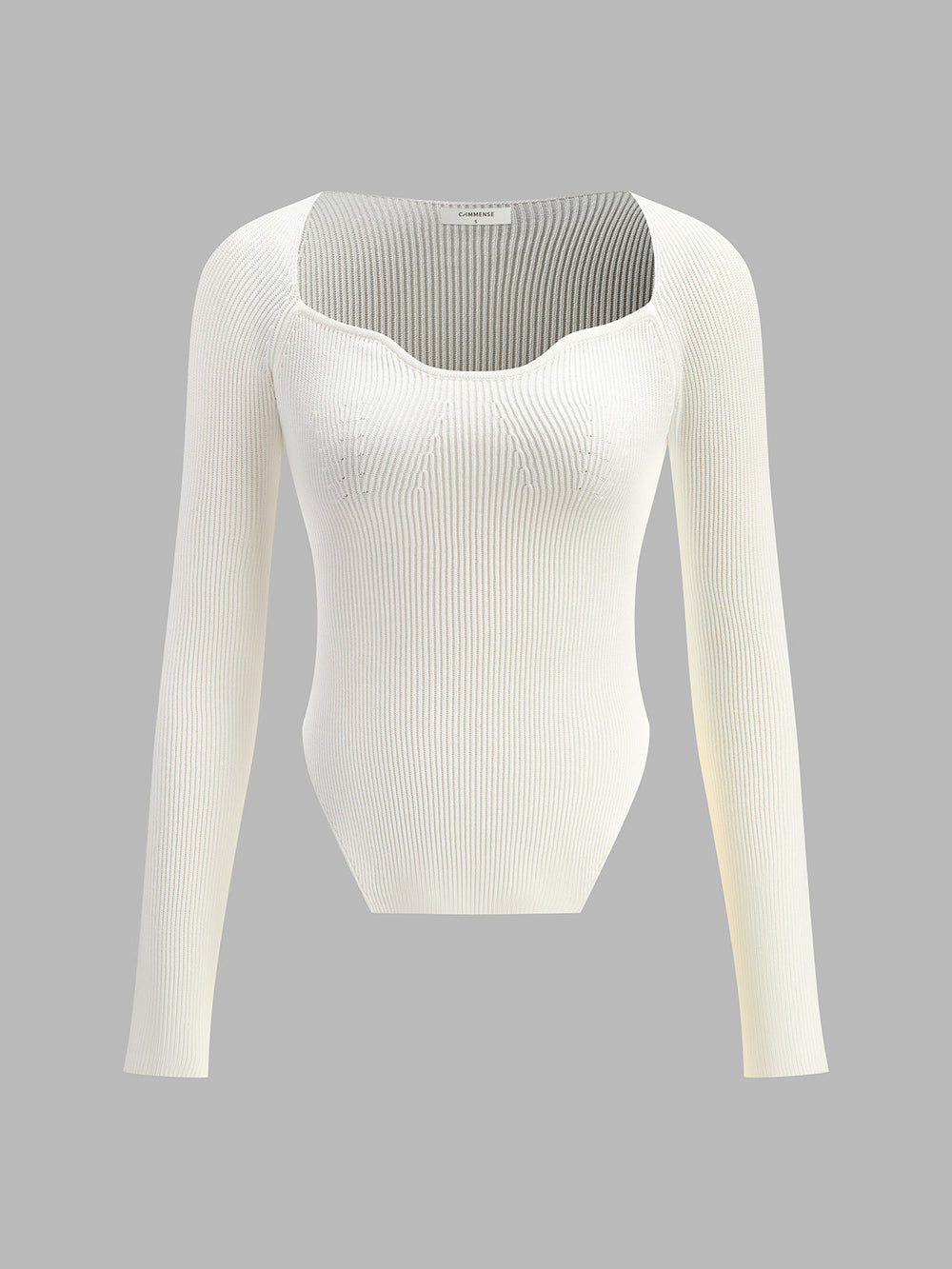 Haut en tricot à manches longues cœur d'amour