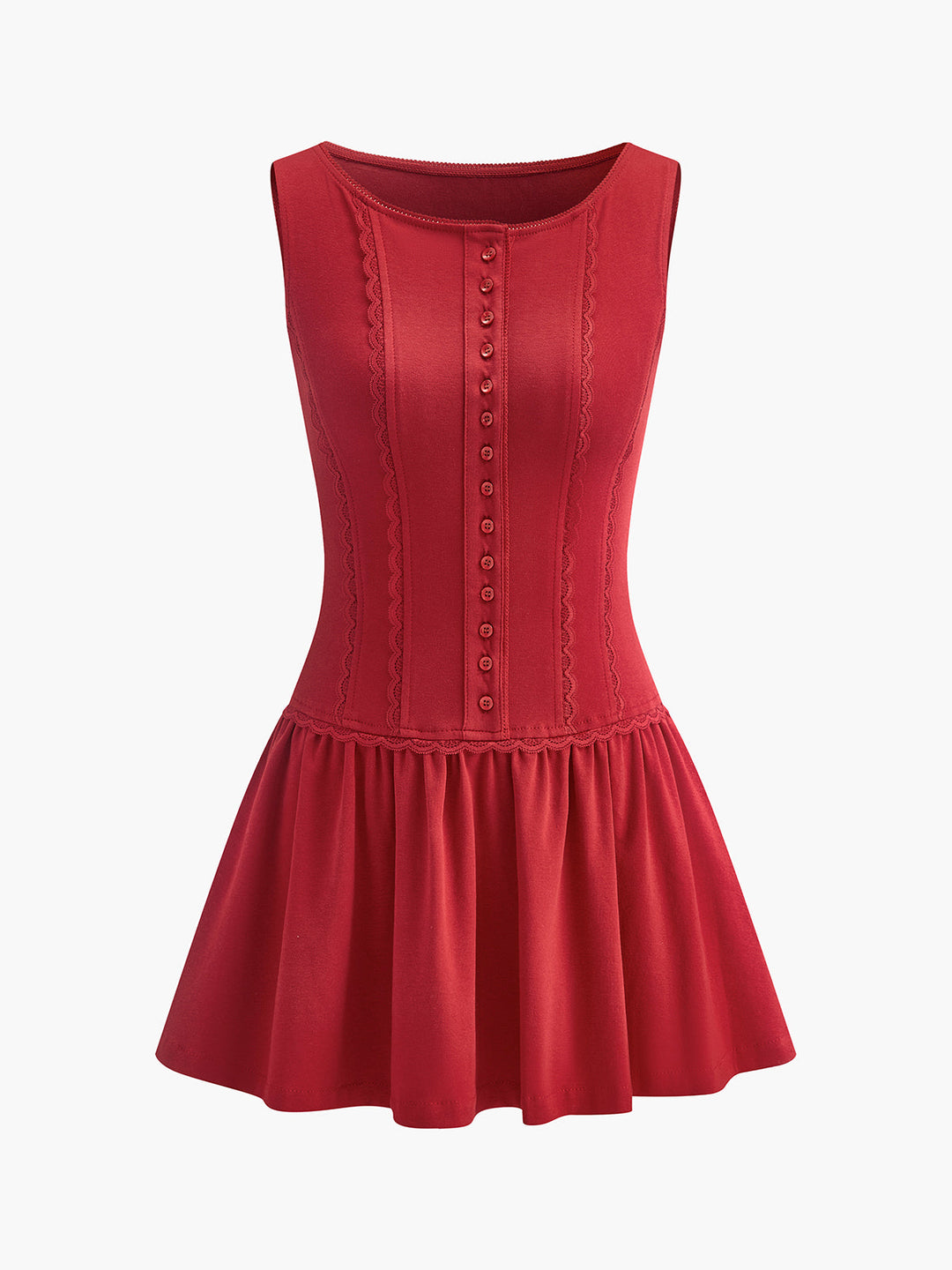 Robe Patineuse Fleurie Boutonnée
