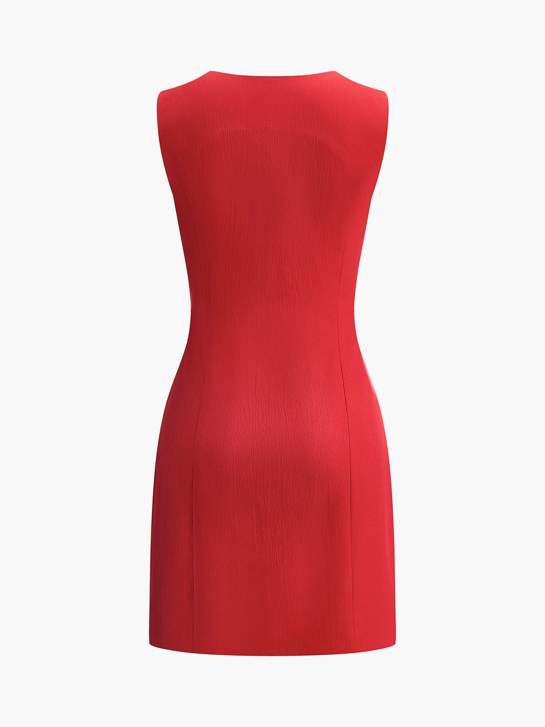 Robe Courte Sans Manches Col en V Douillet