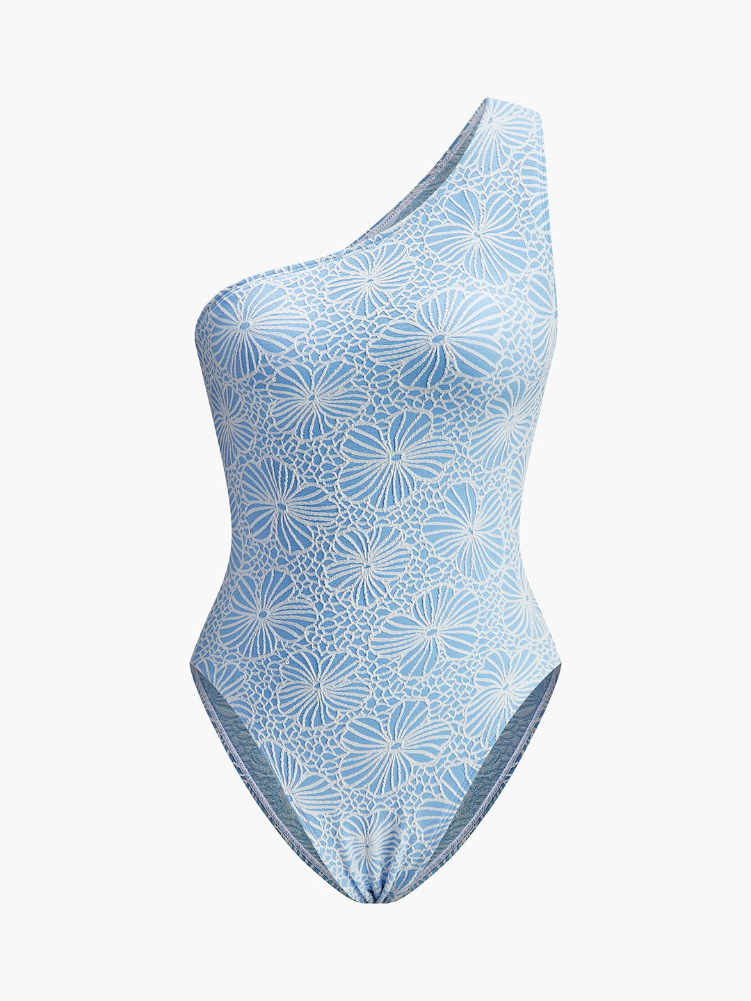 Maillot de bain une pièce asymétrique à découpes dans le dos en dentelle