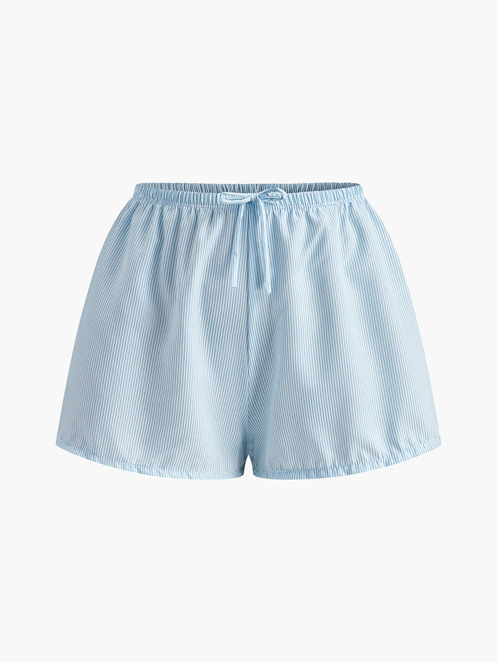 Bikini à Rayures avec Short Assorti