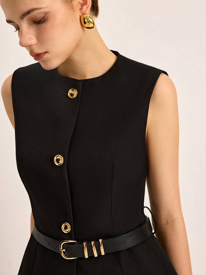 Haut Détail Poches Ceinture