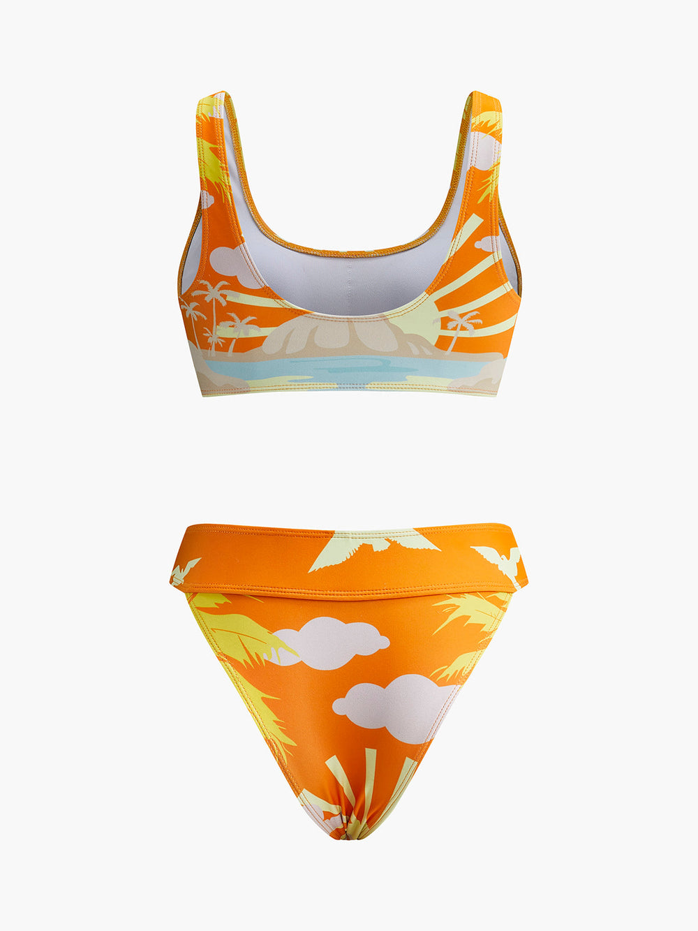 Ensemble bikini à imprimé tropical