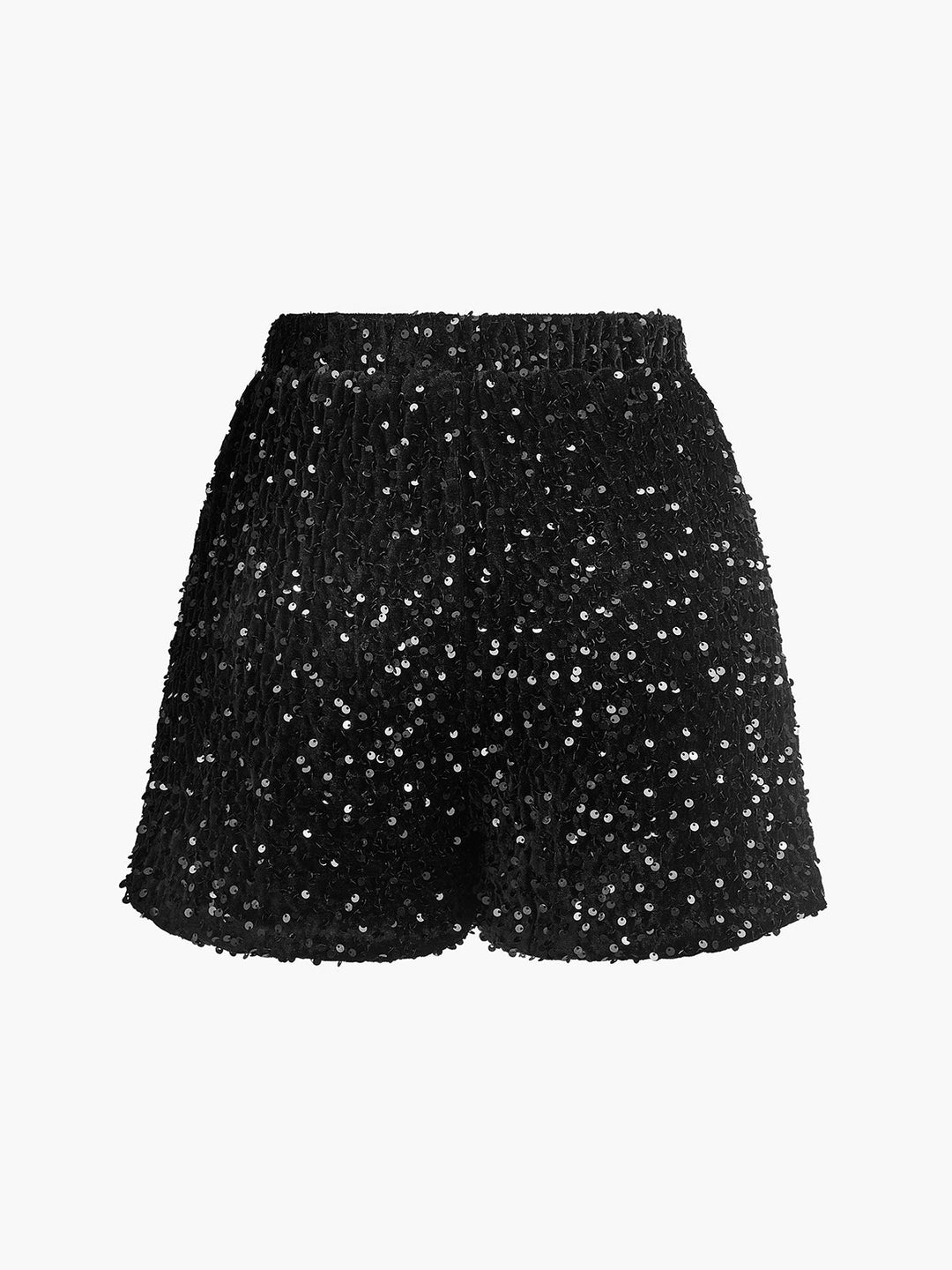 Shorts à paillettes à taille élastique