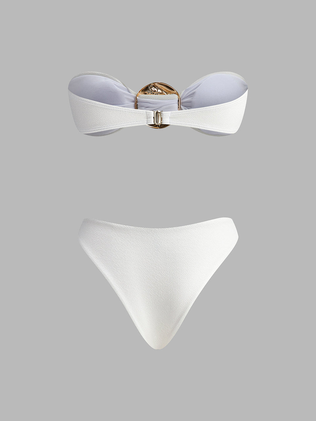Bikini Détaillé Doré Avec Couverture