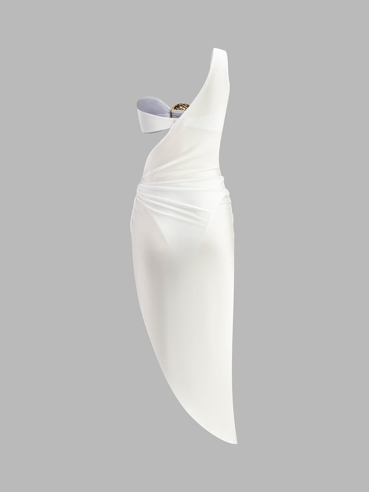 Bikini Détaillé Doré Avec Couverture