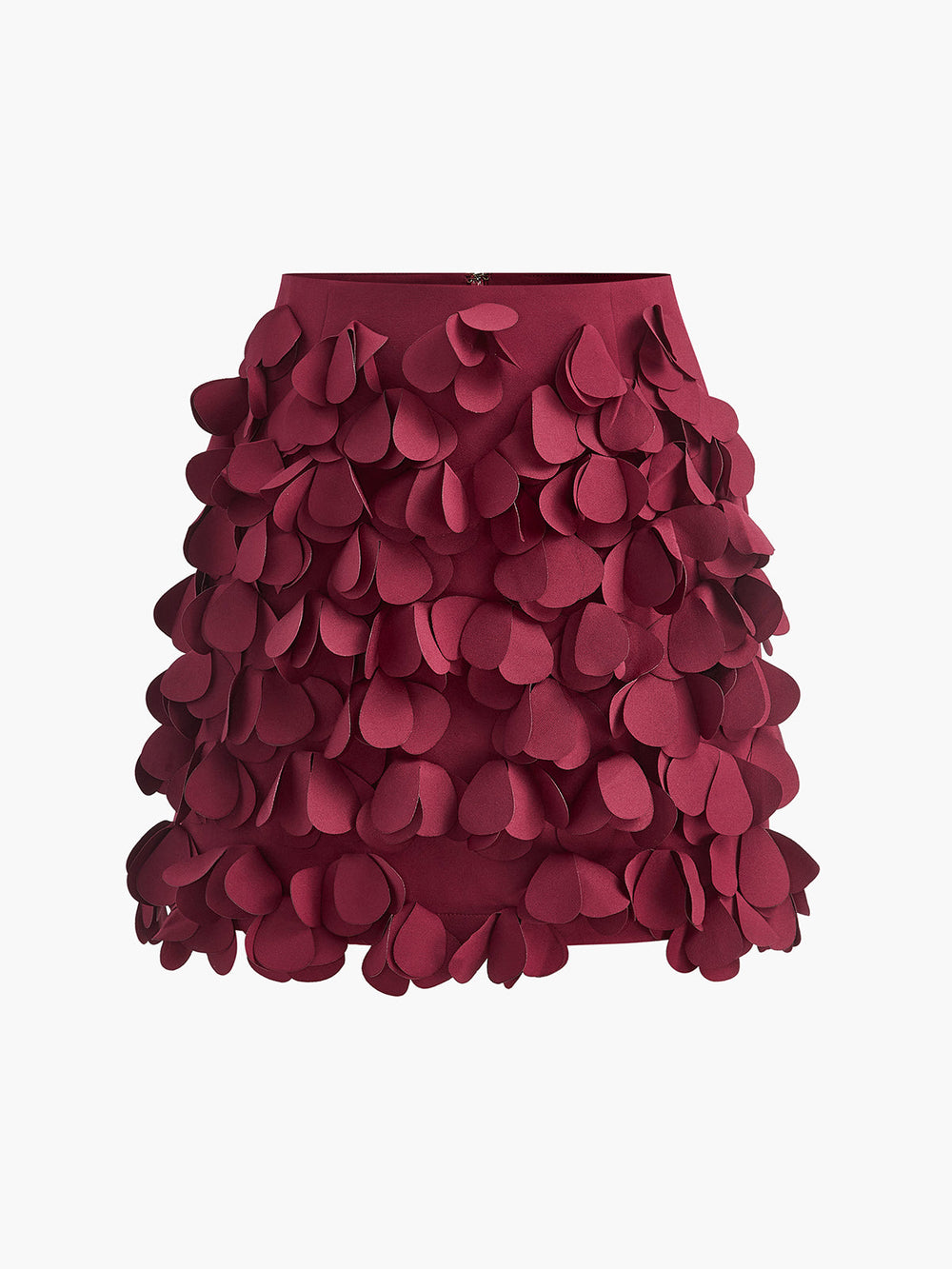 Jupe évasée à détail de pétales mi-taille