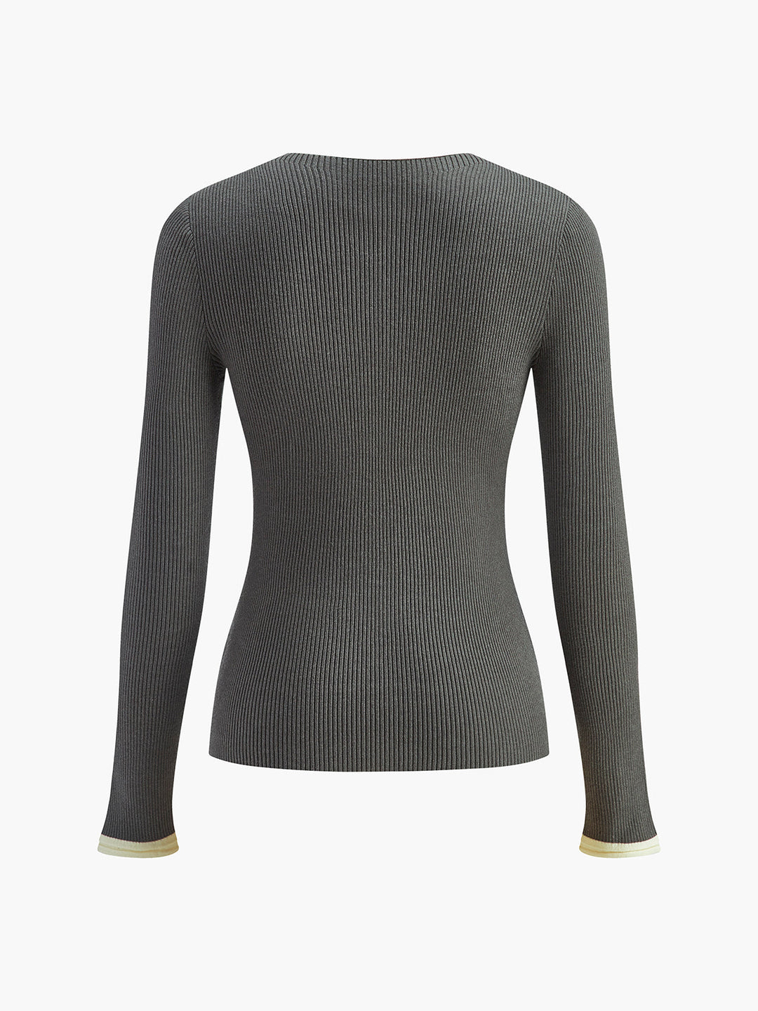 Cardigan en maille à boutons unis