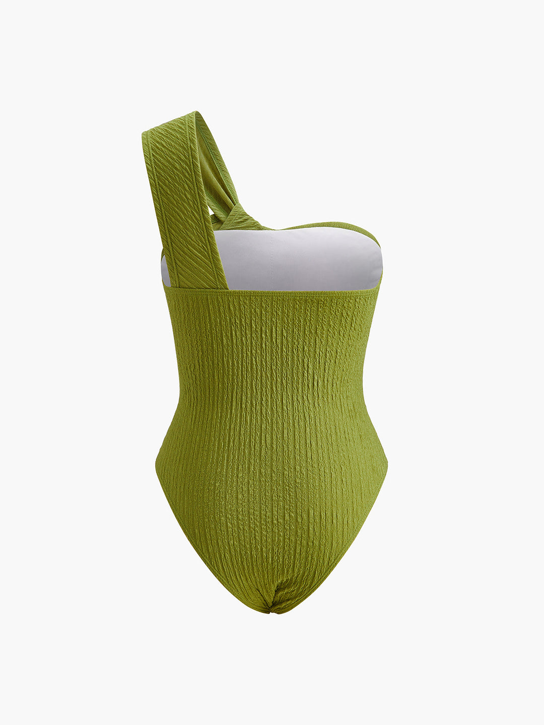Maillot de bain une pièce à épaules dénudées et torsades