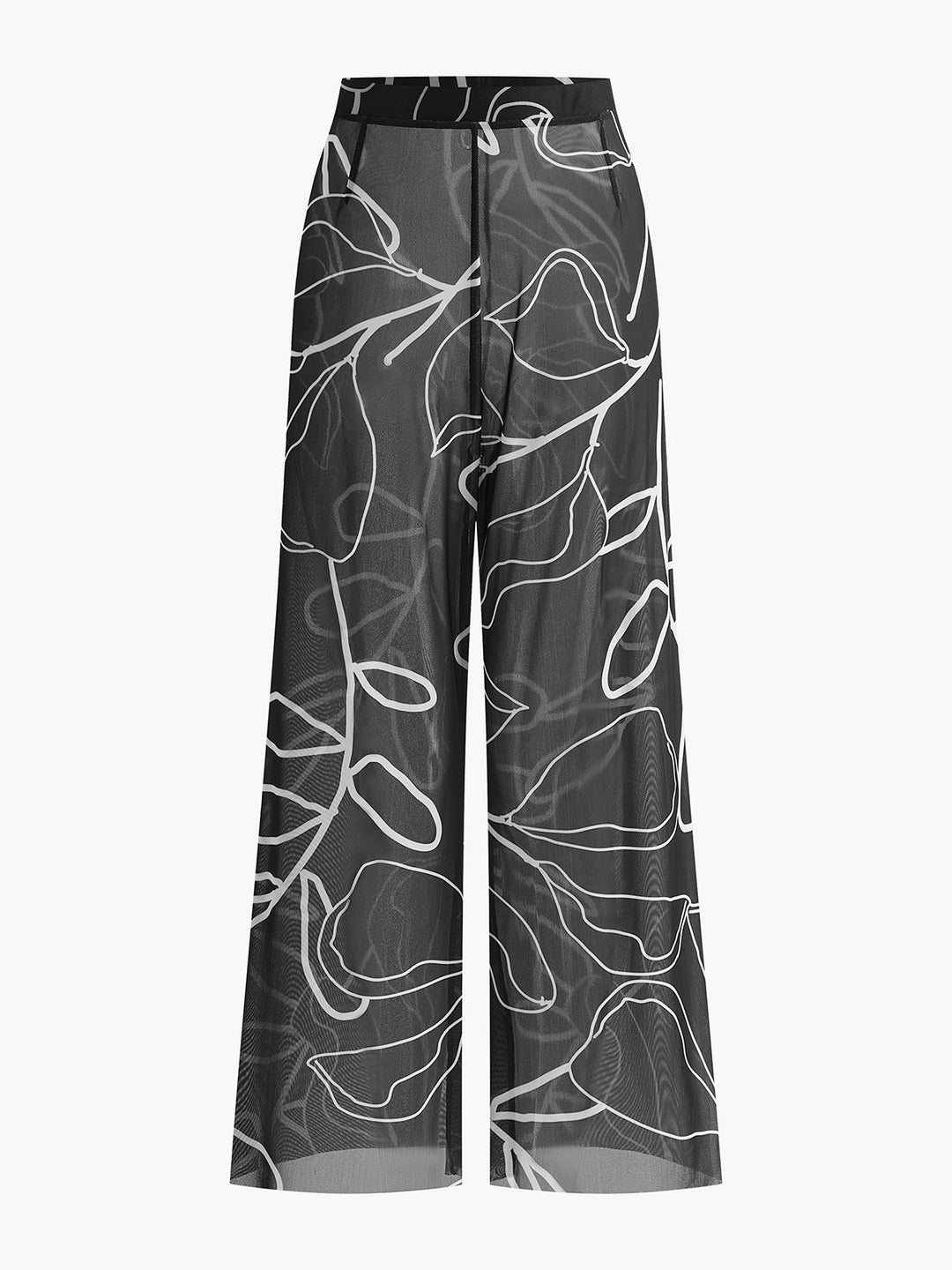 Pantalons amples transparents imprimés