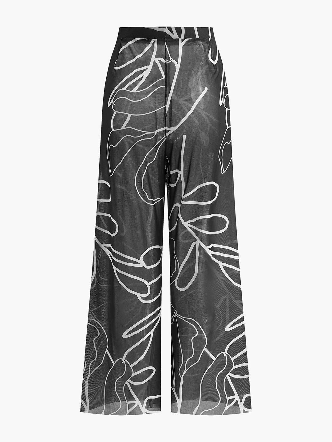 Pantalons amples transparents imprimés