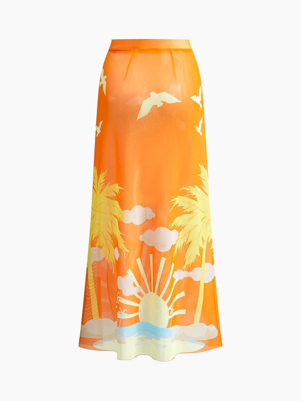 Jupe-couverture à imprimé tropical