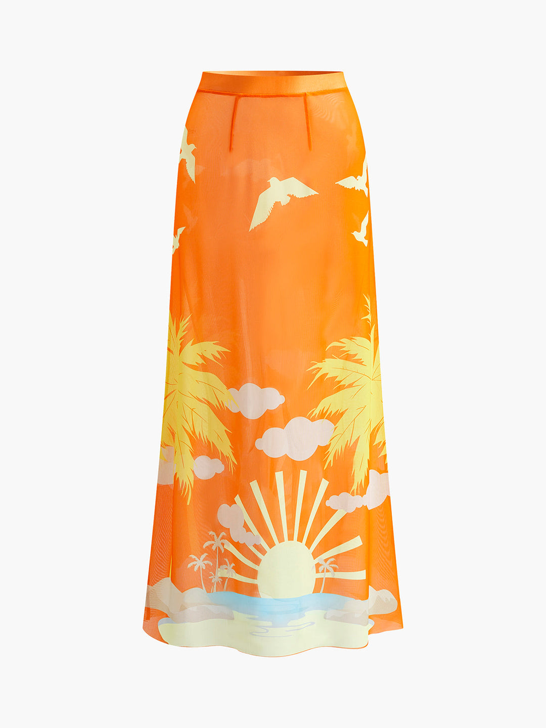 Jupe-couverture à imprimé tropical